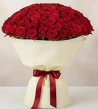 Букет 101 Красная роза Милано в Васильево