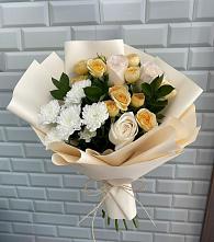 Букет цветов из:  Розы и Хризантемы в Васильево