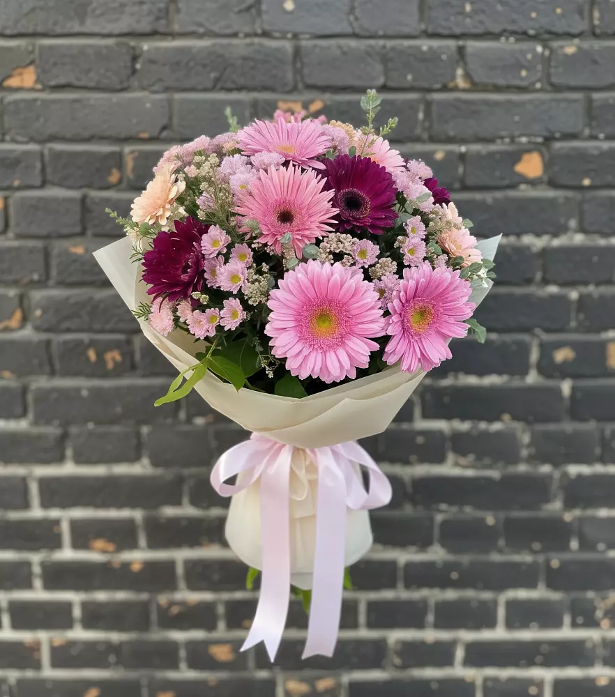 Букет цветов из: Герберы и Хризантемы в Васильево