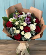 Букет цветов из:  Розы и Альстромерии в Васильево