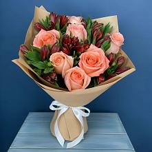 Букет цветов из:  Розы и Альстромерии в Васильево