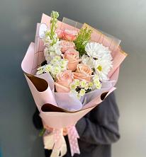 Букет цветов из:  Хризантемы и Розы в Васильево