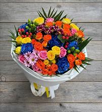 Букет цветов из:  Розы и Хризантемы в Васильево