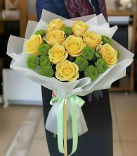 Букет цветов из:  Хризантемы и Розы в Васильево