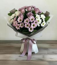 Букет цветов из:  Хризантемы и Розы в Васильево