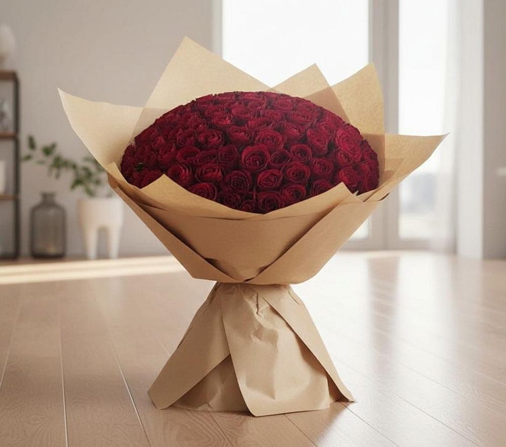 Букет 101 Красная роза в Васильево