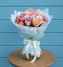 Букет цветов из:  Хризантемы и Розы в Васильево