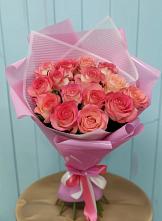 Букет 15 Розовых роз Равель в Васильево