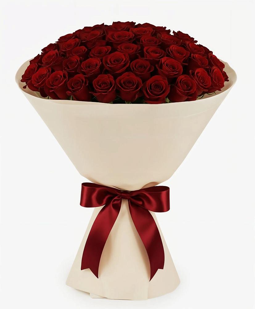 Букет 101 Бордовая роза Блэк Бакарра в Васильево