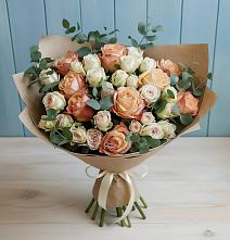 Букет цветов из:  Альстромерии и Розы #REPLACE_PRED# Васильево